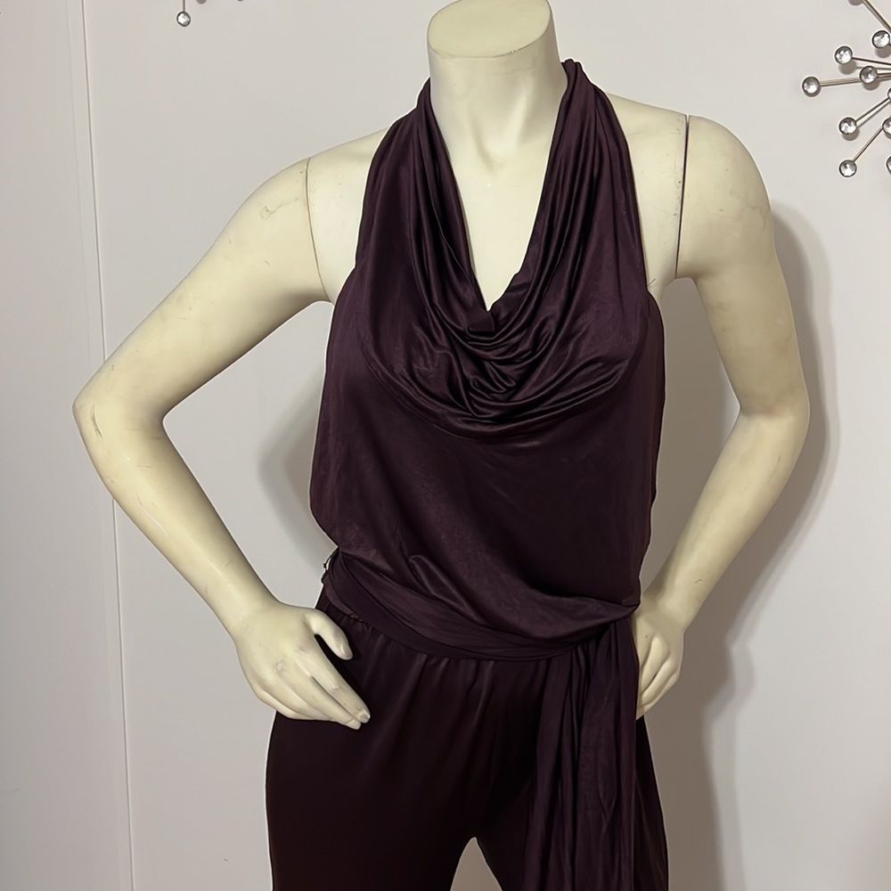 BEBE Drape Neckline Jumpsuit